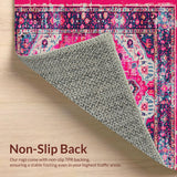 Distressed Medallion High Traffic Area(Pink)