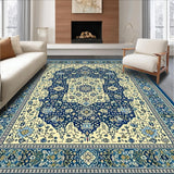 Elegant Beige Geometric Arrangement(Blue)