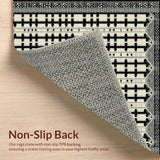 Modern Geometric Lattice Motif(Black)