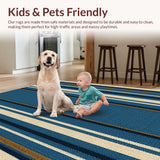 Rustic Patio Welcome Mat for Anglers(Blue)