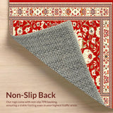 Retro Floral Ogee Motif(Red)