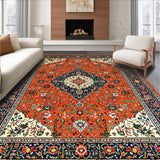 Vintage Floral Medallion Motif(Red)