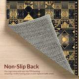 Chic Abstract Black and Gold Motif(Black)