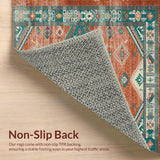Contemporary Teal and Rust Motif(Red)