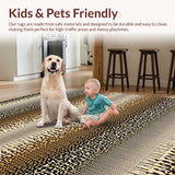 Elegant Animal Print Beige Brown Viscose Touch Design(Brown)