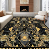 Chic Abstract Black and Gold Motif(Black)