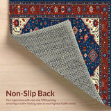 Elegant Blue Toned Geometric Elegance(Red)