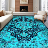 Vibrant Floral Medallion Trellis(Blue)