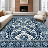 Scandinavian Boho Geometric Area(Blue)