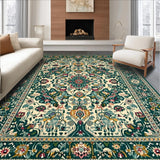 Elegant Green Abstract Fusion(Ivory)