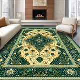 Abstract Leopard Deep Green and Gold Accents(Beige)