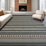 Modern Striped Patterned Elegance(Black)