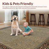 Elegant Beige Area with Spotted Animal Print Design(Beige)
