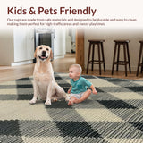 Traditional Tilework Beige Non Shedding(Beige)