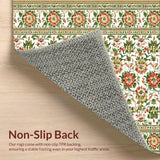 Rustic Vintage Floral Botanical Non Shedding(White)