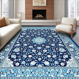 Retro Floral Print Elegance(Blue)