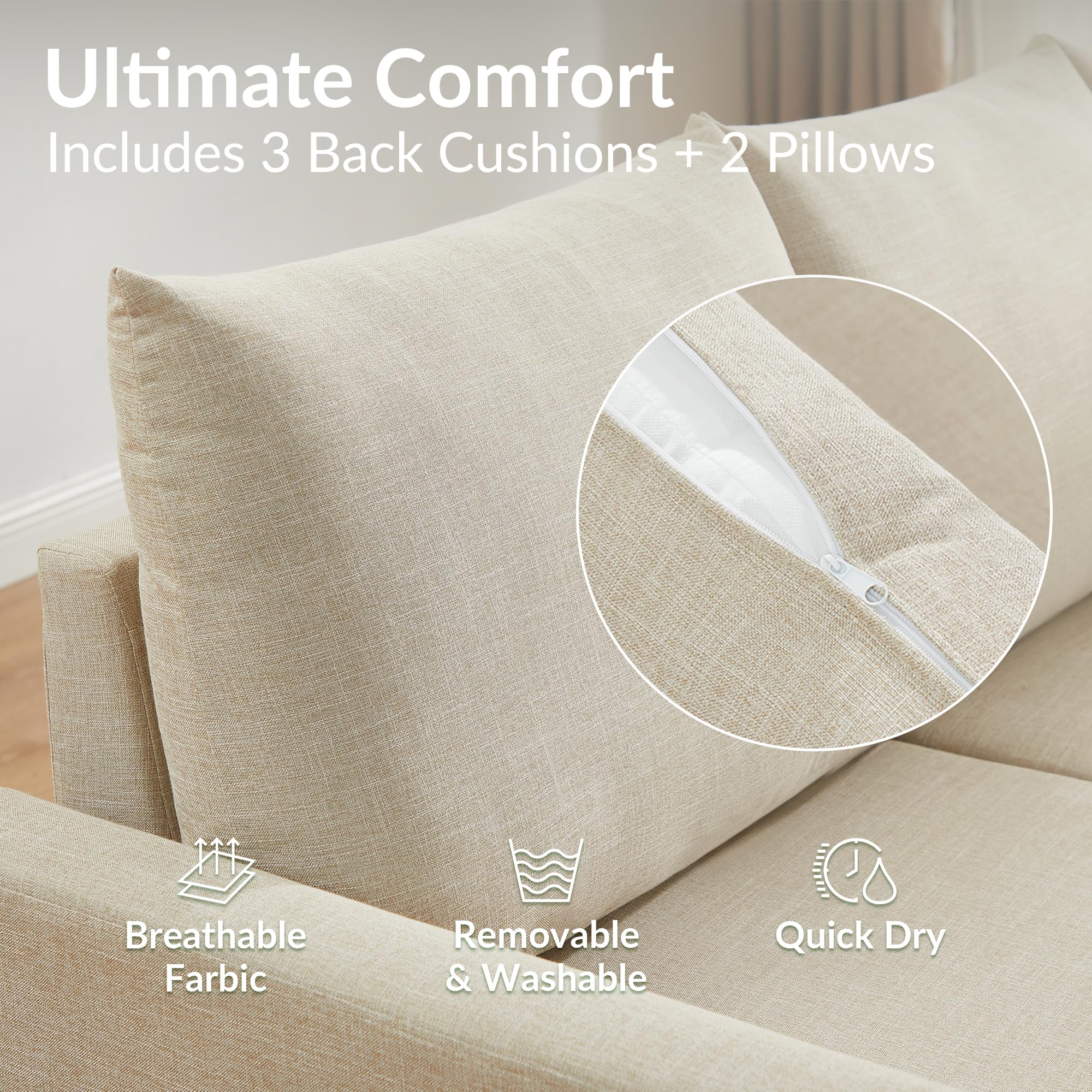 ODIKA Sleeper Sofa Additional Chaise – Chaise for Upgrading Your Existing L - ODIKA