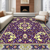 Ornate Floral Runner for Entryway(Purple)