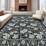 Charcoal Vintage Floral Motif(Black)