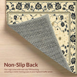 Midnight Garden Patio Black and Beige Floral Patterned(Beige)