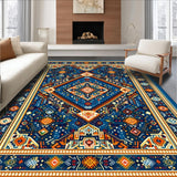 Vintage Blue Gold Medallion Design(Blue)