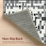 Modern Abstract Non Slip Satin(Gray)