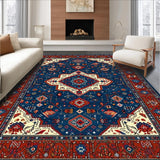 Elegant Blue Toned Geometric Elegance(Red)