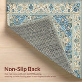 Artisan Inspired Beige and Sky Blue Area(Beige)