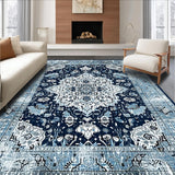 Elegant Medallion Distressed Aesthetic(Blue)