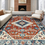 Elegant Distressed Medallion Design(Red)