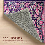 Sophisticated Vintage Leaf Print(Purple)