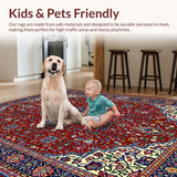 Rustic Diamond Motif in Warm Hues(Red)