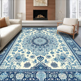 Elegant Ivory and Blue Motif(Beige)