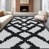 Minimalist Black and White Checker Design(Black)