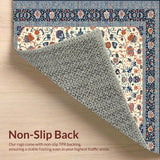 Artistic Floral Motif in Blue(Ivory)