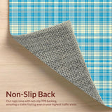 Chic Light Blue Plaid Aesthetic(Blue)