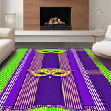 Festive Purple Green Striped Aesthetic(Green)