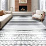 Modern Minimalist Black & White Area Abstract Geometric Design(Black)