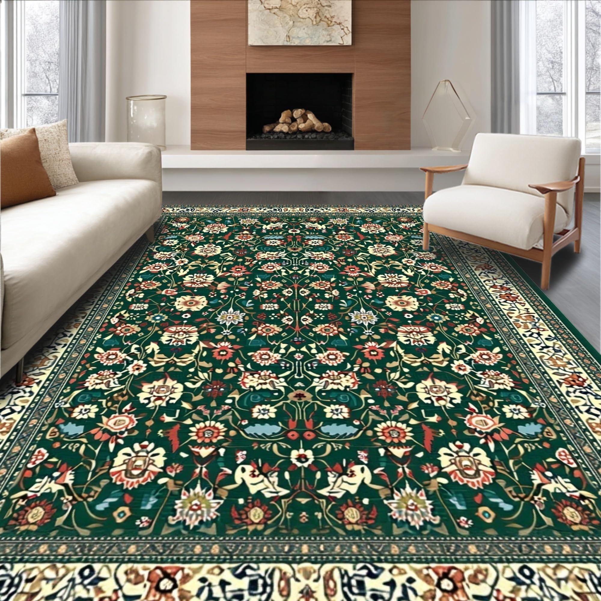 Whimsical Curved Retro Style Rug – ODIKA
