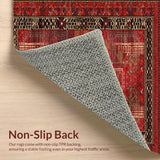 Rustic Abstract Hall Runner(Red)