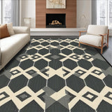 Refined Graphical Diamond Composition(Beige)