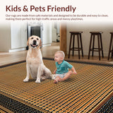 Elegant Earthy Patterned Runner(Black)