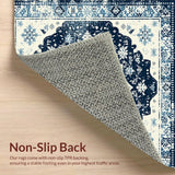 Artful Cream and Navy Trellis(Blue)