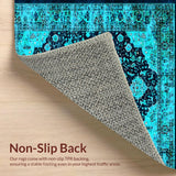 Vibrant Floral Medallion Trellis(Blue)