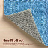Contemporary Swedish Blue Patterned Accent(Blue)