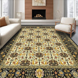 Elegant Abstract Floral Featuring Ornate Geometric(Beige)