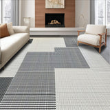 Modern Rustic Shag with Geometric Elements(Black)