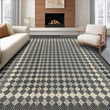 Artisan Handcrafted Black and White Tiled(Beige)