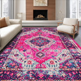 Distressed Medallion High Traffic Area(Pink)