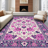 Rustic Purple Tiled Botanical(Ivory)